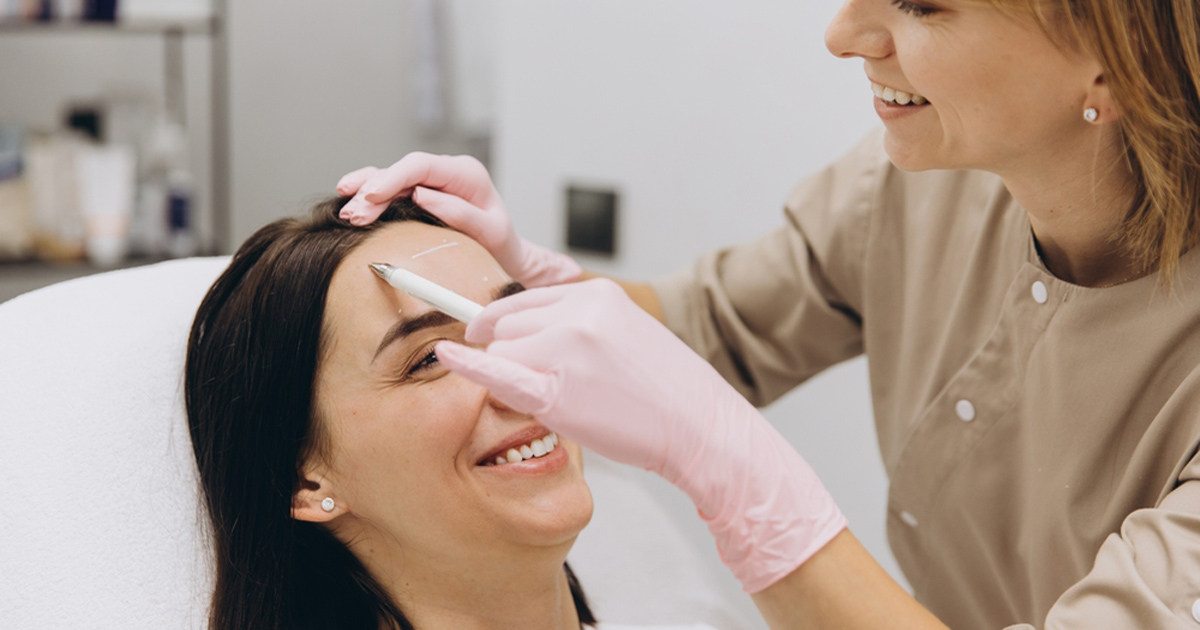 Botox for forehead lines treatment consultation